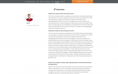 Shine! Yoga Interview bei Fitogram